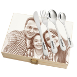 Cutlery set in a case