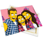 Canvas fabric on stretcher