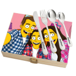 Cutlery set in a case