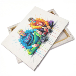 Canvas fabric on stretcher