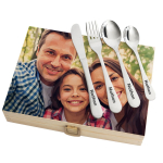 Cutlery set in a case