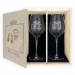 2 wine glasses in an engraved photo box