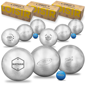 3 sets of 3 personalised obut p�tanque boules