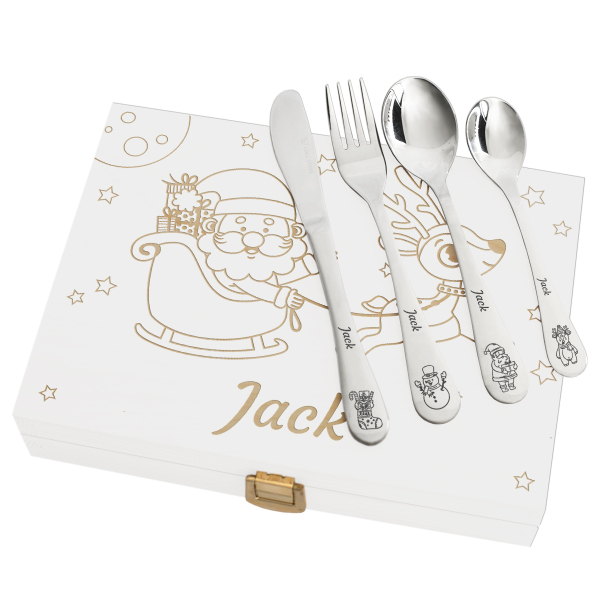 Personalised Christmas cutlery for children