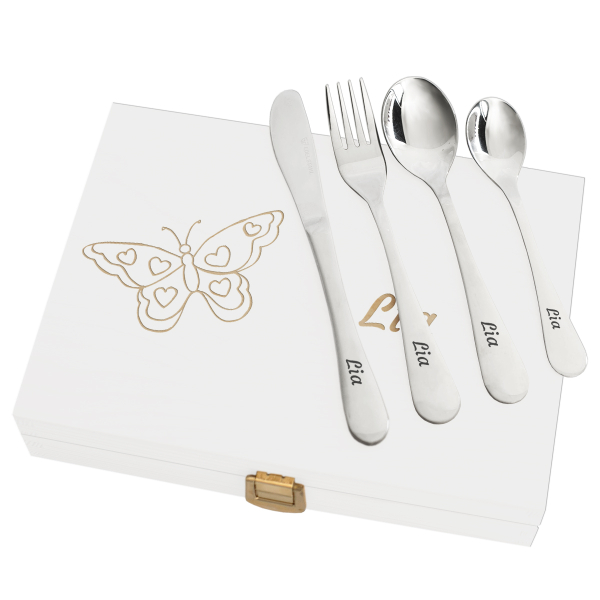 Personalized children's cutlery with a name