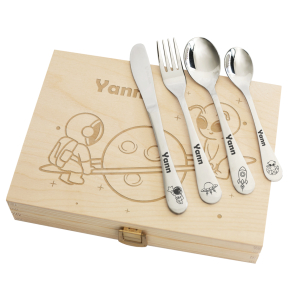 Engraved children's astronaut cutlery Engraved children's astronaut cutlery