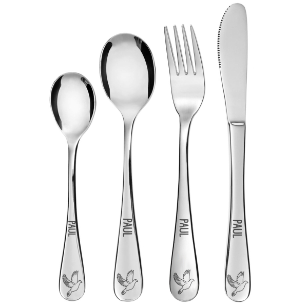 Baptism box and its personalized cutlery