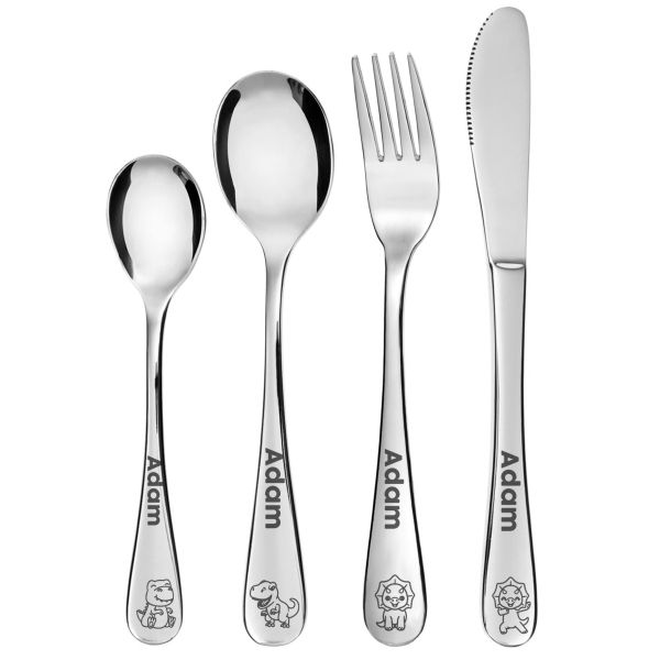 Personalized Dinosaur children's cutlery