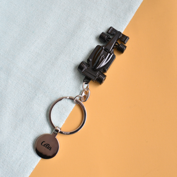 Engraved Formula 1 keyring
