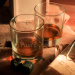 Engraved whisky glass with initial Engraved whisky glass with initial