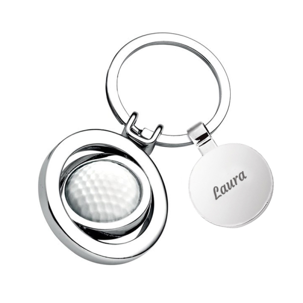 Customised golf ball keyring