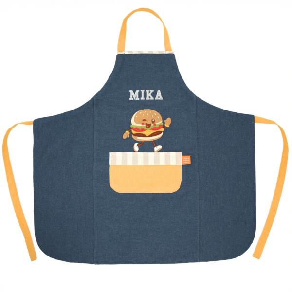 Personalised Children's Apron Hamburger