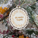 Wooden Christmas Bauble personalised with wreath Wooden Christmas Bauble personalised with wreath