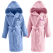 Children's bathrobe gift set 2 to 12 years with botanical pattern