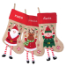 Christmas stocking with embroidered name and Christmas figurines Christmas stocking with embroidered name and Christmas figurines
