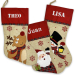 Christmas stocking with linen effect and tartan trim Christmas stocking with linen effect and tartan trim