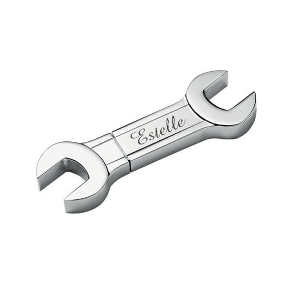 8 GB wrench shape engraved USB stick