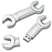8 GB wrench shape engraved USB stick