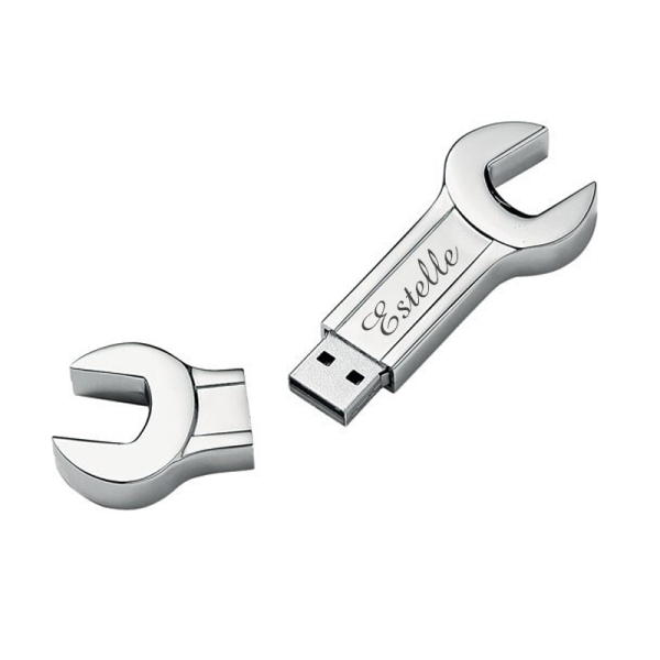 8 GB wrench shape engraved USB stick