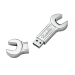 8 GB wrench shape engraved USB stick