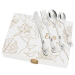 Personalised dove baptism cutlery