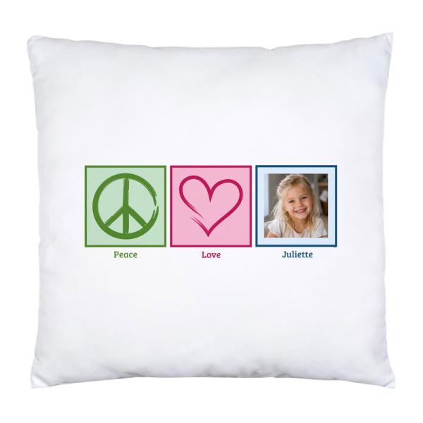 Cushion Peace & Love Photo