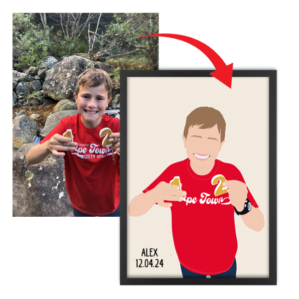 Custom design portrait from a photo