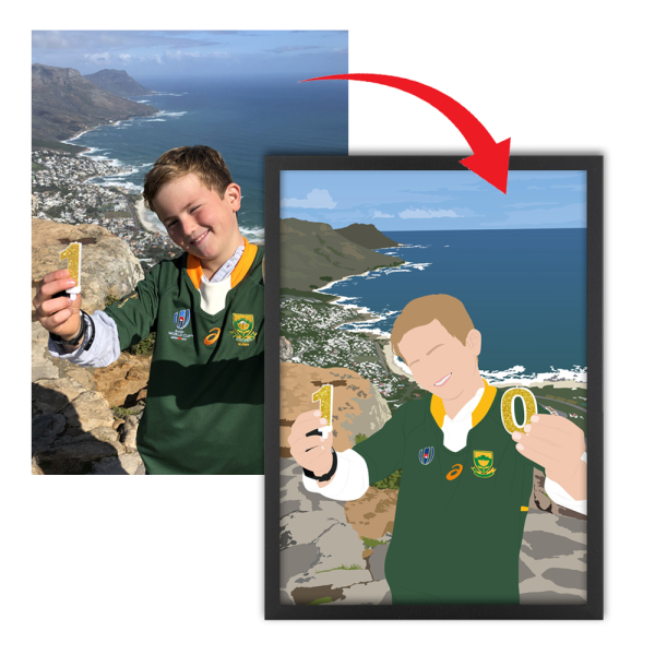 Custom design portrait from a photo