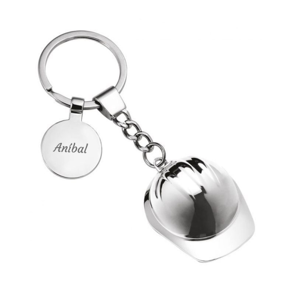 Customised construction helmet keyring