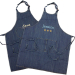 Embroidered denim apron Embroidered denim apron