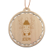 Wooden Christmas Bauble personalised for child Wooden Christmas Bauble personalised for child