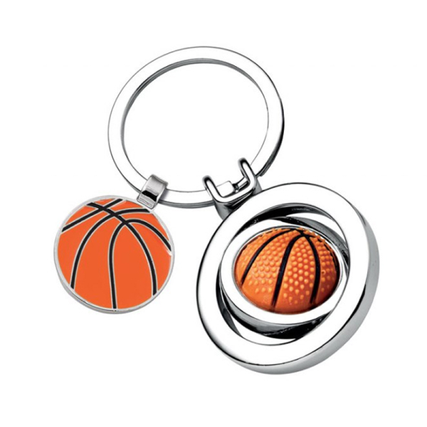 Engraved basketball keyring