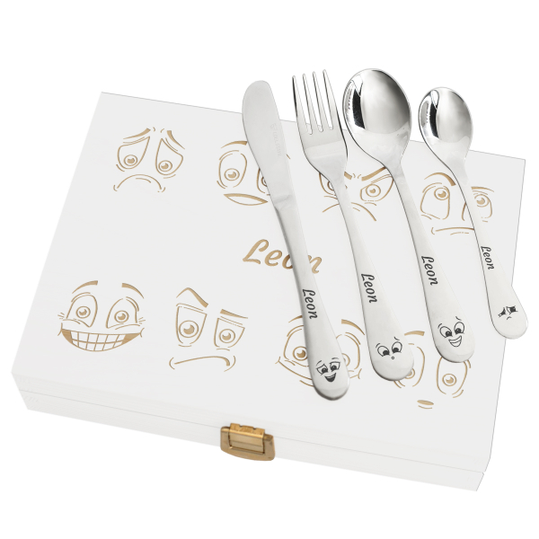 Engraved children's cutlery moods