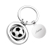 Engraved football-shaped keyring