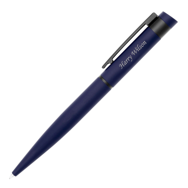 Engraved Hugo Boss Blue Loop ballpoint pen
