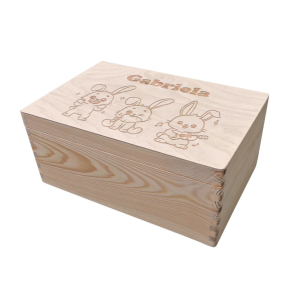 Engraved memory box rabbits Engraved memory box rabbits