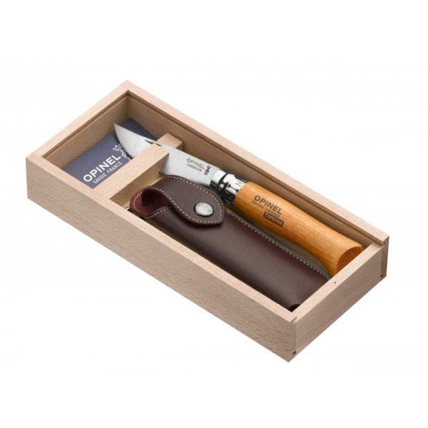 Engraved Opinel No. 8 Carbon Gift Box