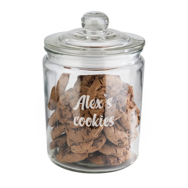 Engraved Sweet Jar with Text and Design