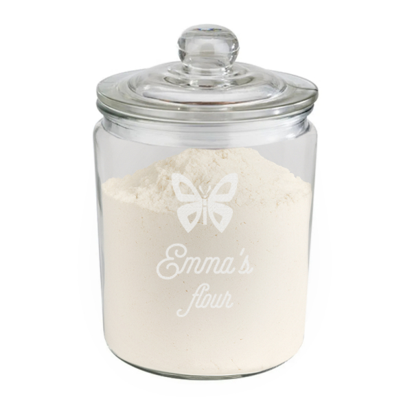 Engraved Sweet Jar with Text and Design