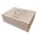 Engraved wooden keepsake box baptism dove