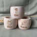 Engraved wooden napkin ring � cosmos design