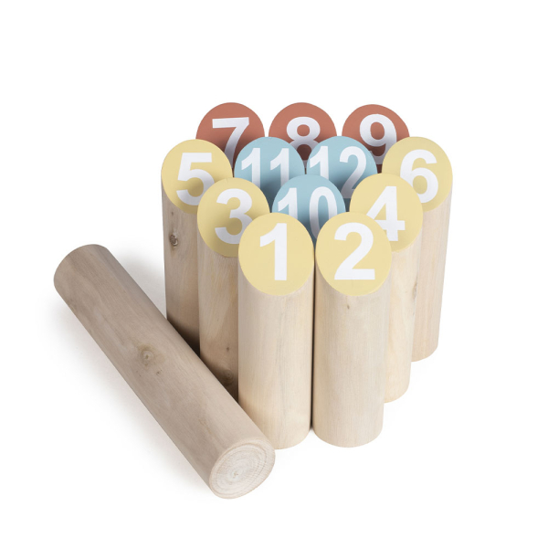 Finnish skittles game in a personalised cotton pouch