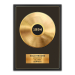 Framed poster of a personalised Gold or Platinum record - gold Framed poster of a personalised Gold or Platinum record - gold