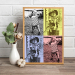 Framed Pop Art poster with 4 photos