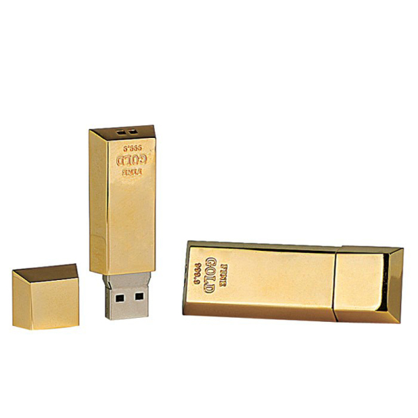 16 GB gold-bar shaped customised USB stick