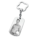 Keyring with clover and engraved photo Keyring with clover and engraved photo