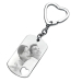 Keyring with heart and engraved photo