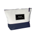 Large two-tone personalised toiletry bag with name
