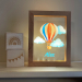LED frame with name and hot air balloon