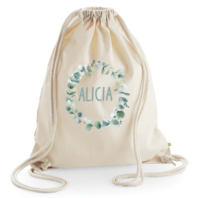 Leisure bag with floral wreath print Leisure bag with floral wreath print